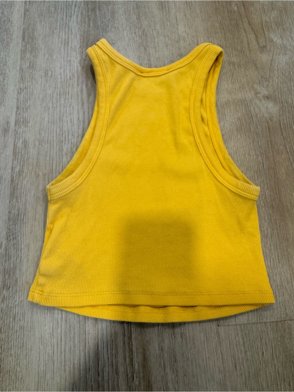 Zara Yellow Ribbed Tank Top - Picture 3 of 3